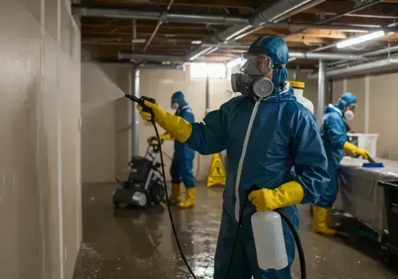 Basement Sanitization and Antimicrobial Treatment process in Kenilworth, IL