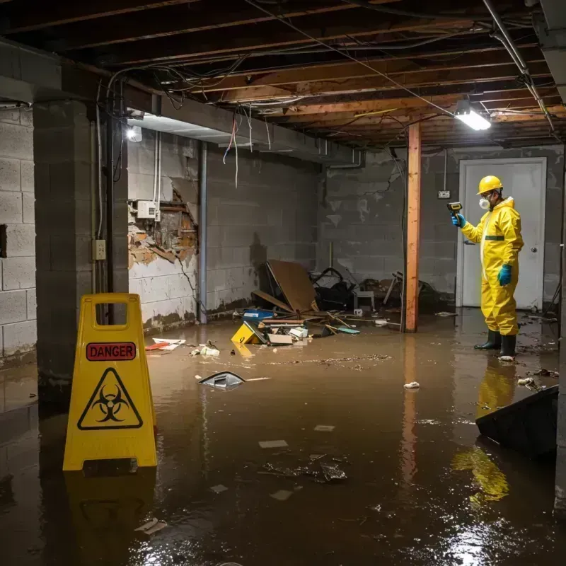 Flooded Basement Electrical Hazard in Kenilworth, IL Property