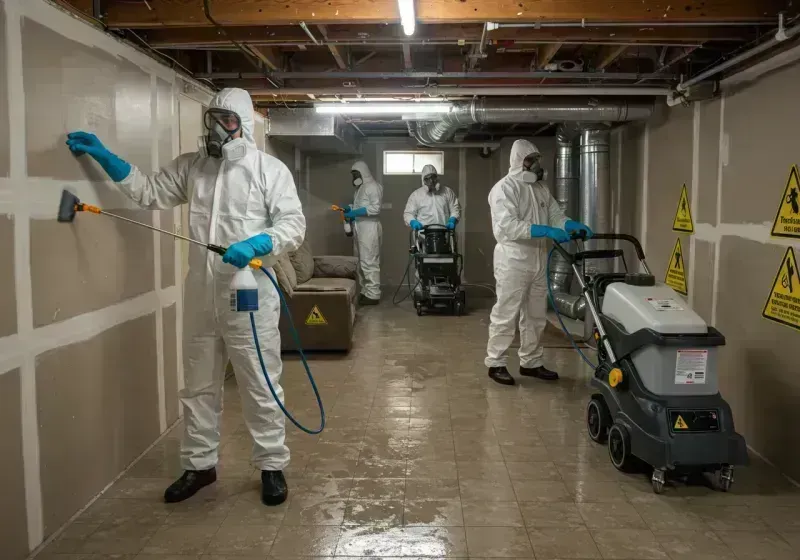 Basement Moisture Removal and Structural Drying process in Kenilworth, IL